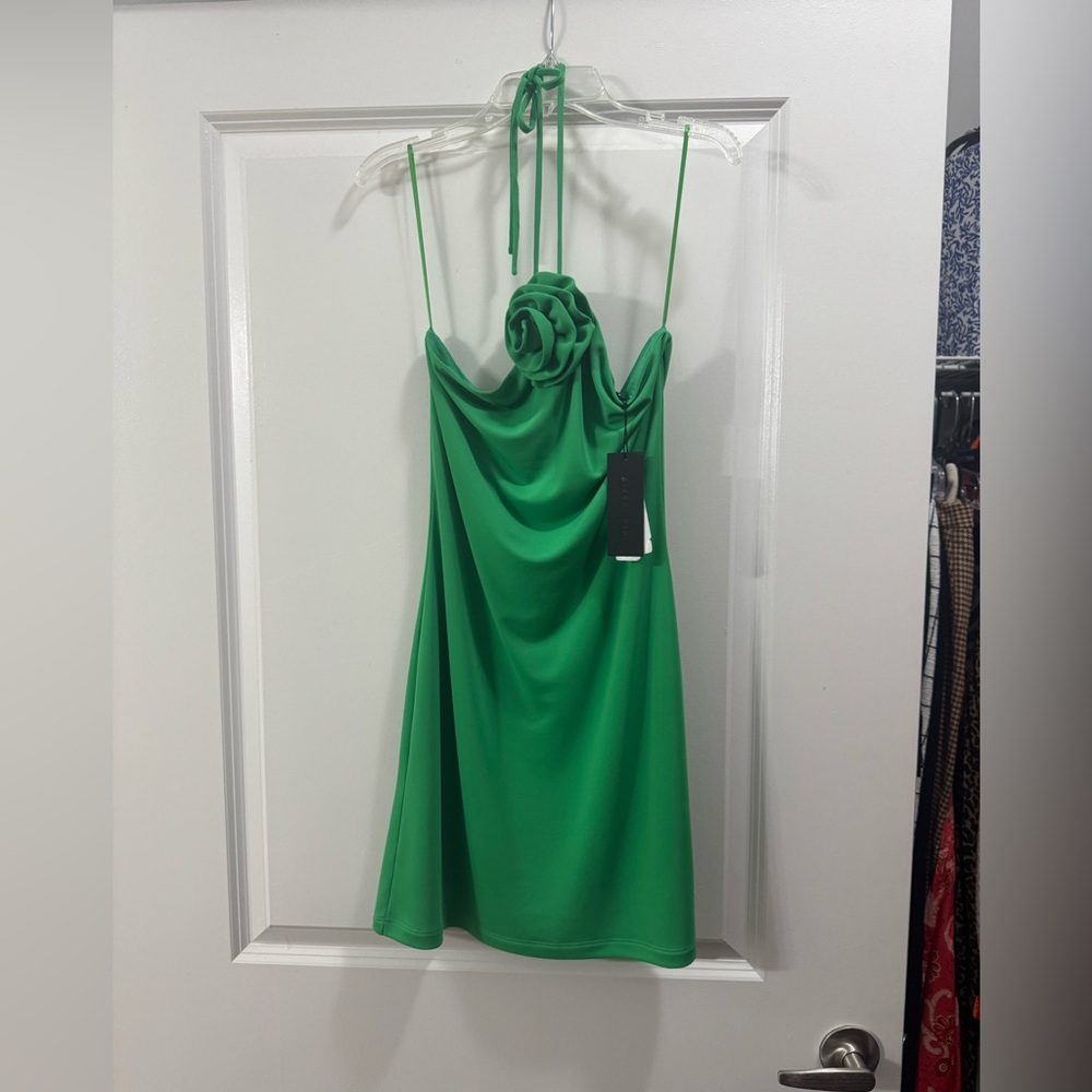 Gianni Bini Green Halter Mini Dress